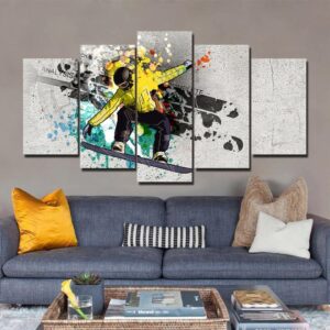 Cool ski 01 - Sport 5 Panel Canvas Art Wall Decor