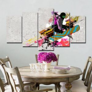 Cool ski - Sport 5 Panel Canvas Art Wall Decor
