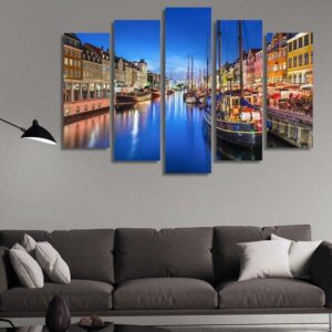 Copenhagen Denmark - Nature 5 Panel Canvas Art Wall Decor