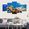 Coral Reef Paradise - Ocean 5 Panel Canvas Art Wall Decor