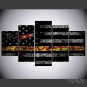 Corvette - Abstract 5 Panel Canvas Art Wall Decor