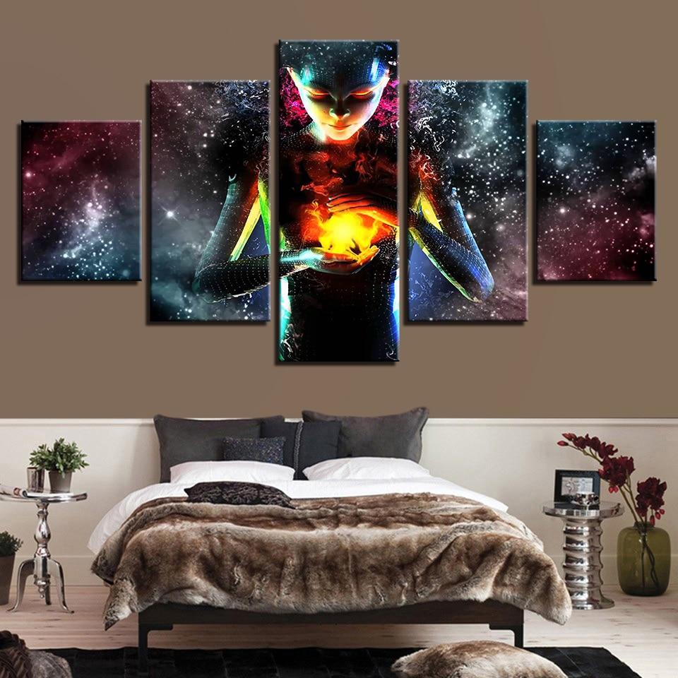 Cosmic Energy - Abstract 5 Panel Canvas Art Wall Decor Cosmic Energy - Abstract 5 Panel Canvas Art Wall Decor