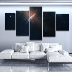 Cosmic Peaks - Space 5 Panel Canvas Art Wall Decor