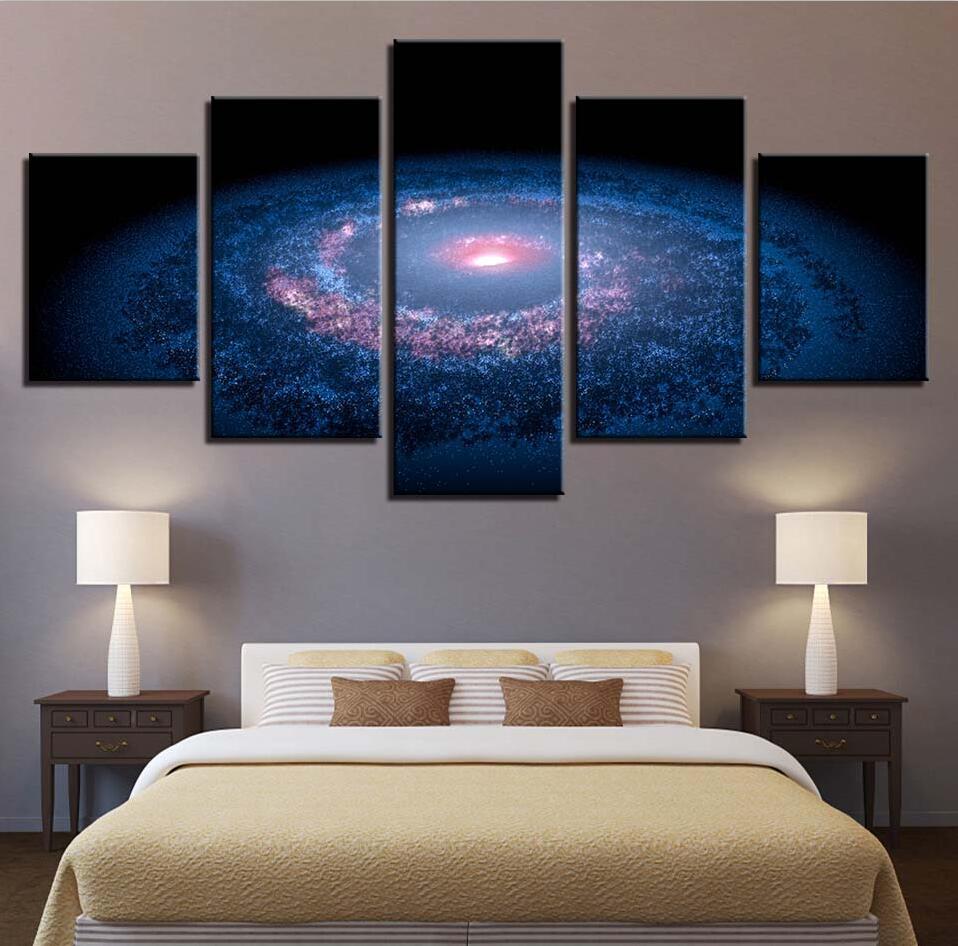 Cosmic Planetary Vortex 1 - Space 5 Panel Canvas Art Wall Decor Cosmic Planetary Vortex 1 - Space 5 Panel Canvas Art Wall Decor