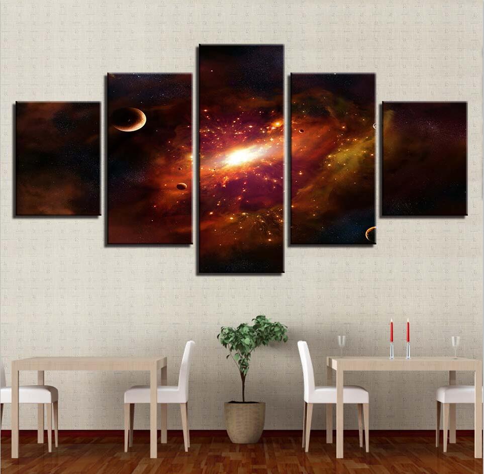 Cosmic Planetary Vortex 2 - Space 5 Panel Canvas Art Wall Decor Cosmic Planetary Vortex 2 - Space 5 Panel Canvas Art Wall Decor