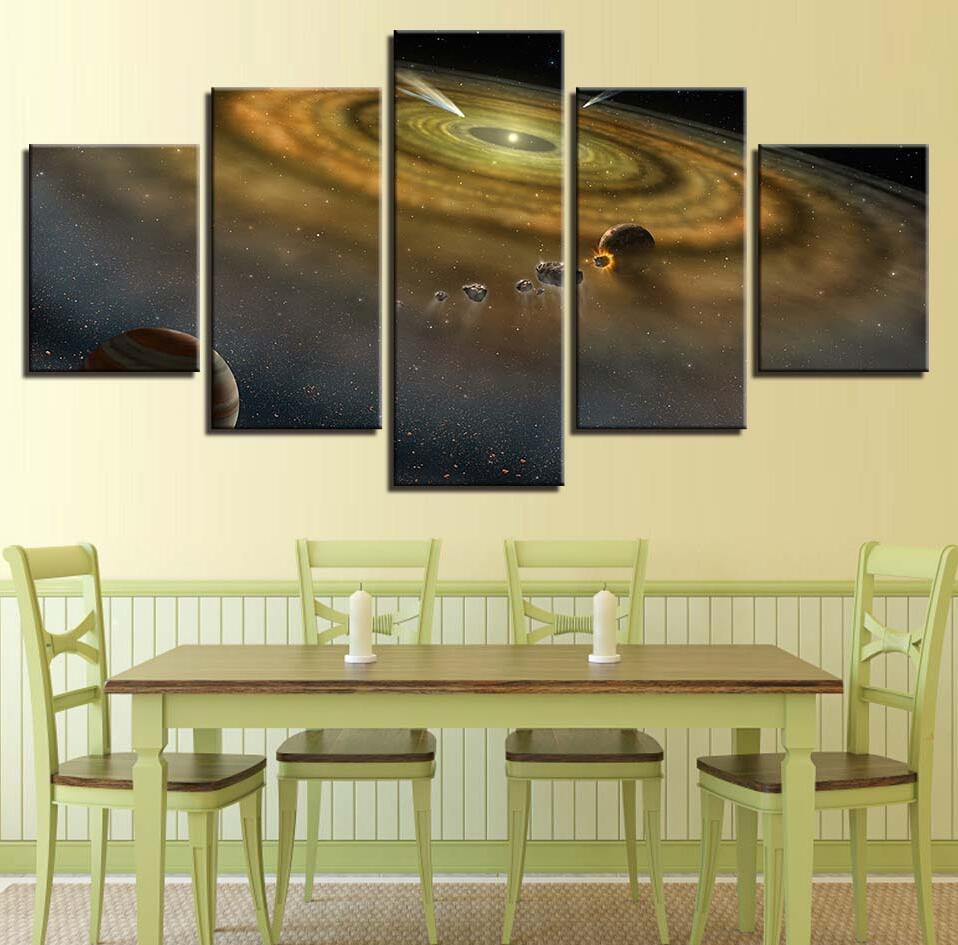 Cosmic Planetary Vortex 3 - Space 5 Panel Canvas Art Wall Decor Cosmic Planetary Vortex 3 - Space 5 Panel Canvas Art Wall Decor