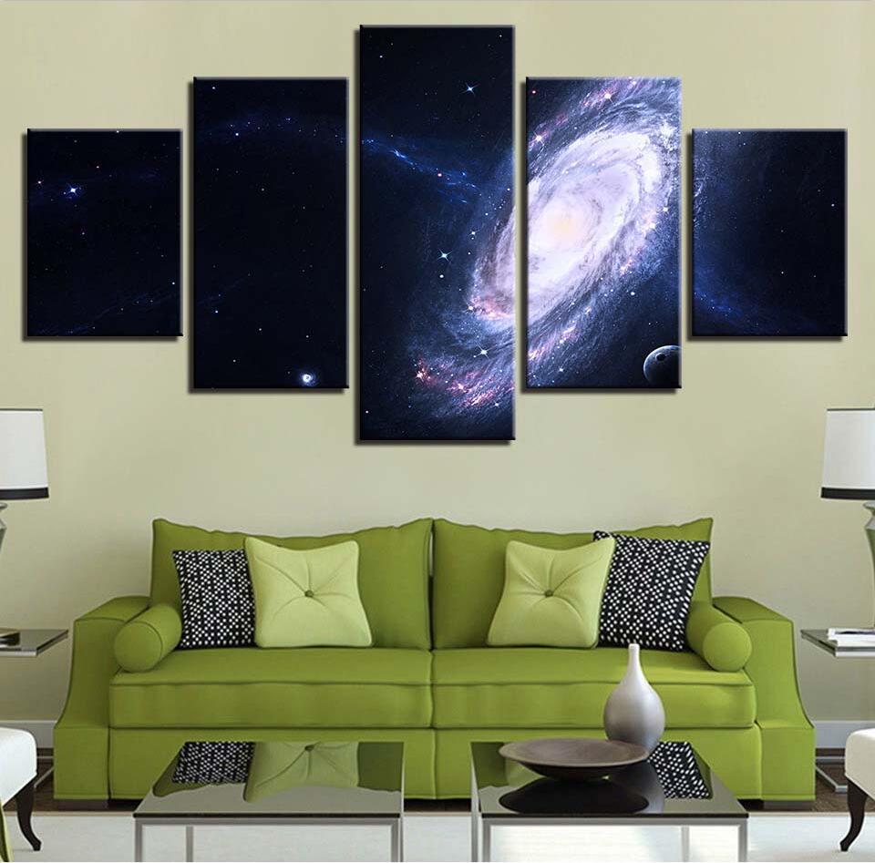 Cosmic Planetary Vortex 4 - Space 5 Panel Canvas Art Wall Decor Cosmic Planetary Vortex 4 - Space 5 Panel Canvas Art Wall Decor