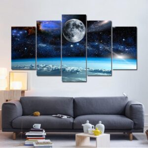 Cosmic spectacle - Space 5 Panel Canvas Art Wall Decor