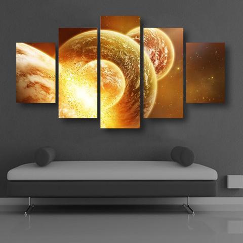 Cosmos Galaxy Space - Space 5 Panel Canvas Art Wall Decor Cosmos Galaxy Space - Space 5 Panel Canvas Art Wall Decor