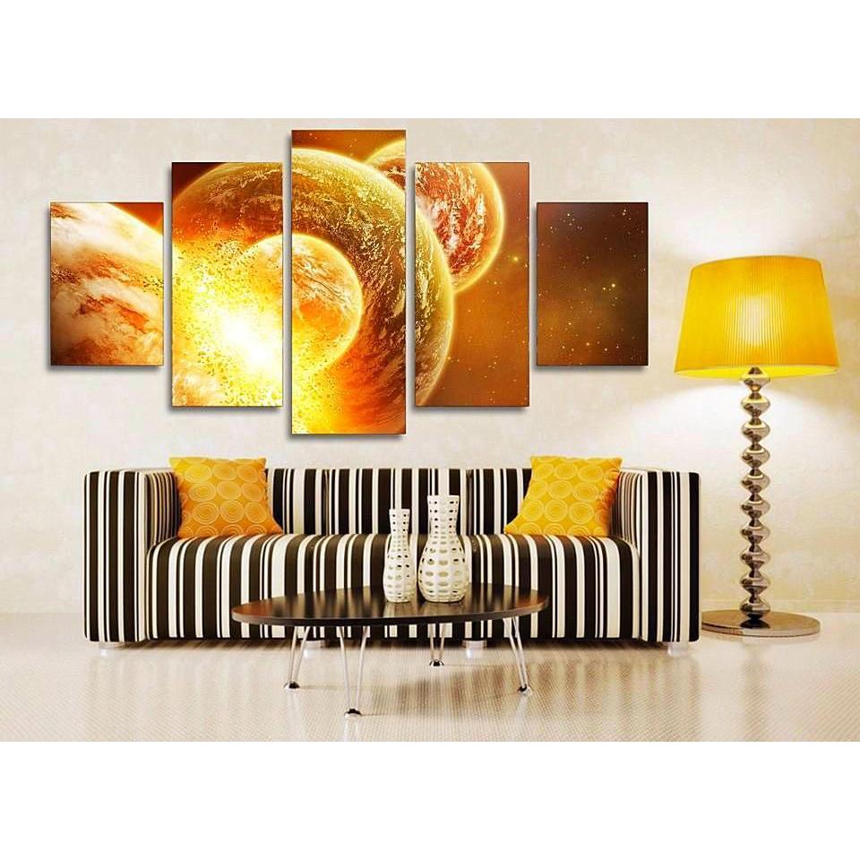 Cosmos Galaxy Space - Space Universe 5 Panel Canvas Art Wall Decor Cosmos Galaxy Space - Space Universe 5 Panel Canvas Art Wall Decor