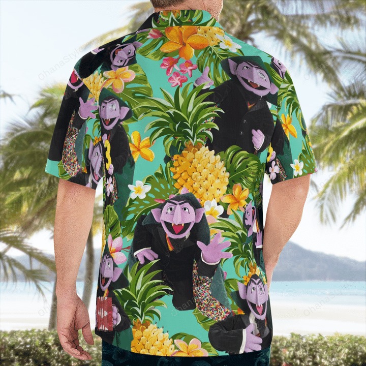 Count Von Count Muppets Tropical Hawaiian Shirt Count Von Count Muppets Tropical Hawaiian Shirt