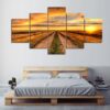 Country Road - Nature 5 Panel Canvas Art Wall Decor