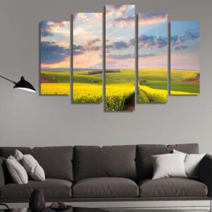 Country - Nature 5 Panel Canvas Art Wall Decor