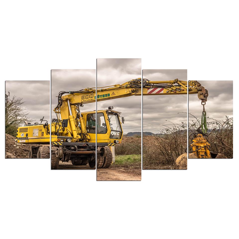 Crane 01 - Automative 5 Panel Canvas Art Wall Decor Crane 01 - Automative 5 Panel Canvas Art Wall Decor