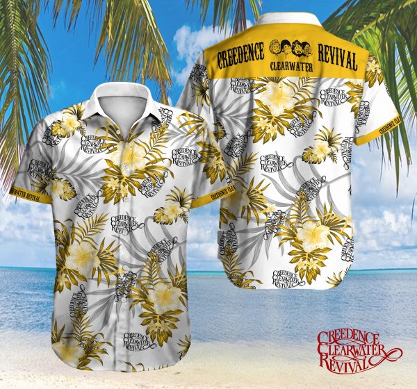Creedence Clearwater Revival Hawaiian Shirt Summer Button Up Creedence Clearwater Revival Hawaiian Shirt Summer Button Up