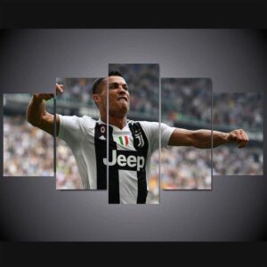 Cristiano Ronaldo 02 - Famous Person 5 Panel Canvas Art Wall Decor