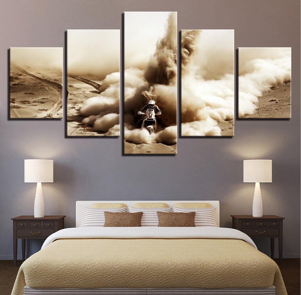 Cross-Country Motorcycle 1 - Automative 5 Panel Canvas Art Wall Decor Cross-Country Motorcycle 1 - Automative 5 Panel Canvas Art Wall Decor