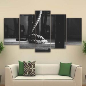Crossfit Gym Equipment - Sport 5 Panel Canvas Art Wall Decor