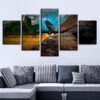 Crow 11 - Animal 5 Panel Canvas Art Wall Decor