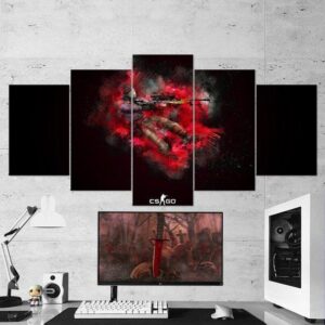 Csgo Counter Strike Global Offensive 03 - Gaming 5 Panel Canvas Art Wall Decor