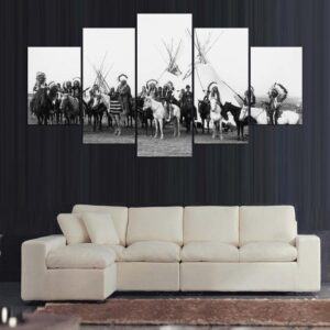 Cuadros Indians - Army 5 Panel Canvas Art Wall Decor