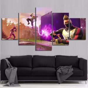 Cube Drift Rex - Gaming 5 Panel Canvas Art Wall Decor