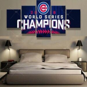 Cubs World Series Champions - Sport 5 Panel Canvas Art Wall Decor