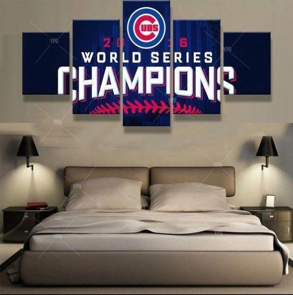 Cubs World Series Champions - Sport 5 Panel Canvas Art Wall Decor Cubs World Series Champions - Sport 5 Panel Canvas Art Wall Decor