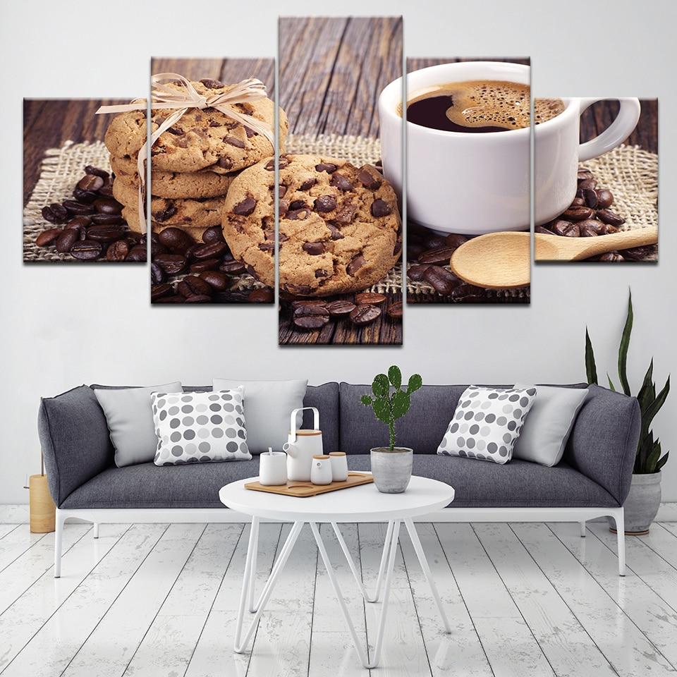 Cup of coffee 5 - Nature 5 Panel Canvas Art Wall Decor Cup of coffee 5 - Nature 5 Panel Canvas Art Wall Decor