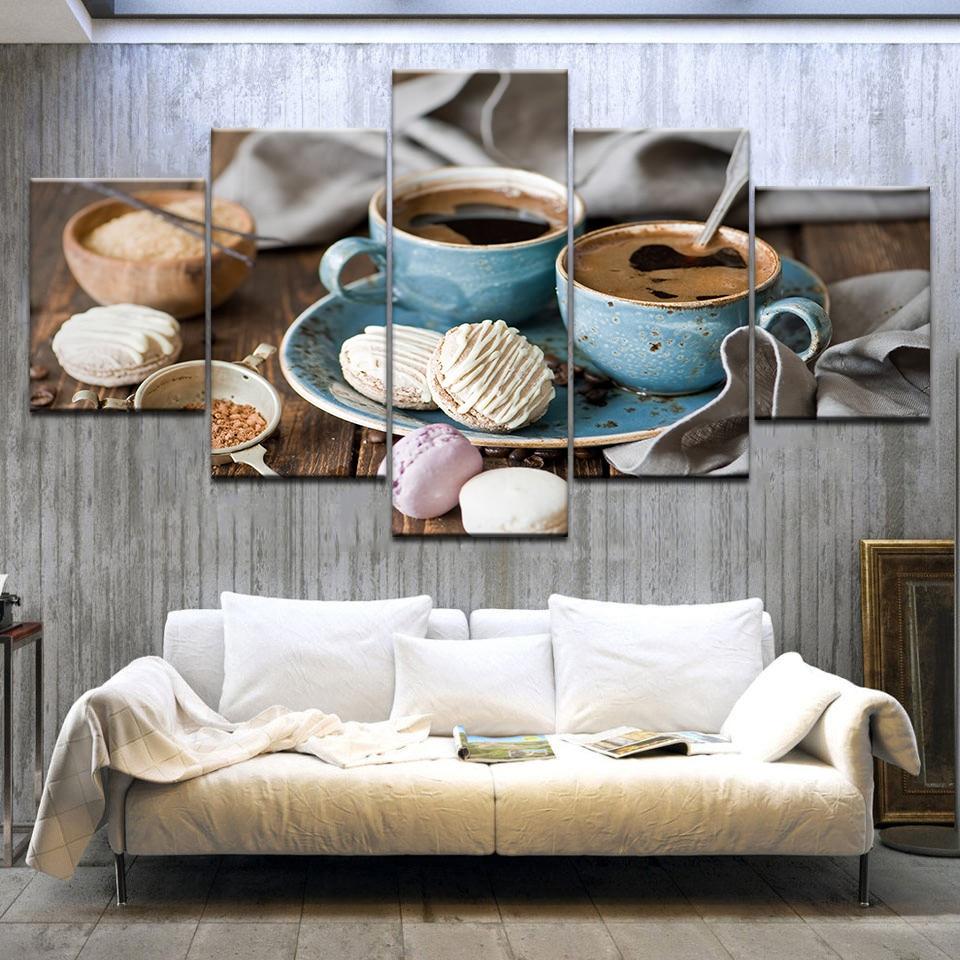 Cup of coffee 6 - Nature 5 Panel Canvas Art Wall Decor Cup of coffee 6 - Nature 5 Panel Canvas Art Wall Decor