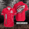 Custom Name Coors Light Beer Short Sleeve Hawaiian Shirt