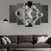 Cute Cat 1 - Animal 5 Panel Canvas Art Wall Decor