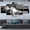 Cute Cat 8 - Animal 5 Panel Canvas Art Wall Decor