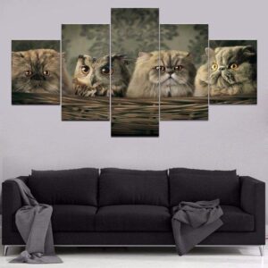 Cute Cats & Owl Canvas Home Decor
