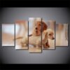 Cute Dog - Animal 5 Panel Canvas Art Wall Decor