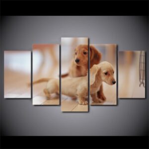 Cute Dog - Animal 5 Panel Canvas Art Wall Decor