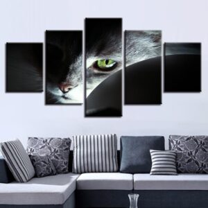 Cute cat 10 - Animal 5 Panel Canvas Art Wall Decor