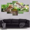 Cute cat 5 - Animal 5 Panel Canvas Art Wall Decor