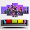 Cyberpunk Heroes - Gaming 5 Panel Canvas Art Wall Decor