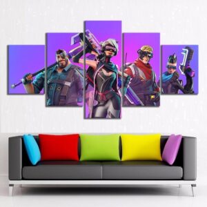 Cyberpunk Heroes - Gaming 5 Panel Canvas Art Wall Decor