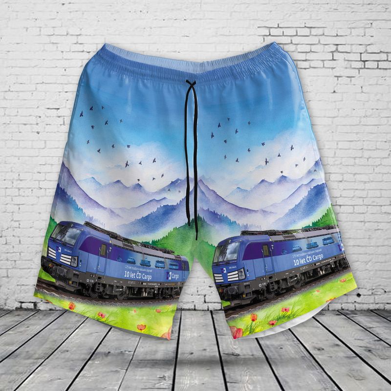 Czech Republic Ceske Drahy Cdc 383 Multi-System Electric Locomotives Vectron Vetroun (Windy Man) Hawaiian Shirt Czech Republic Ceske Drahy Cdc 383 Multi-System Electric Locomotives Vectron Vetroun (Windy Man) Hawaiian Shirt