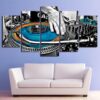 DJ CD-ROM - Music 5 Panel Canvas Art Wall Decor