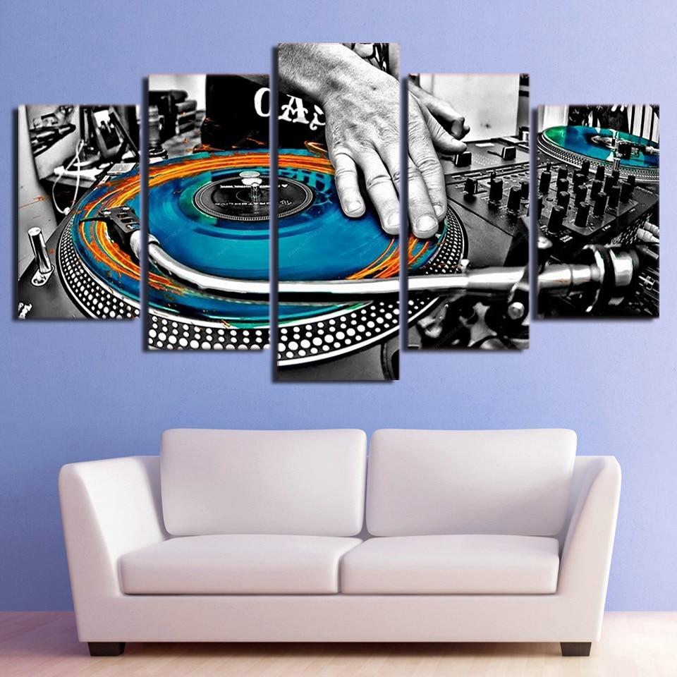 DJ CD-ROM - Music 5 Panel Canvas Art Wall Decor DJ CD-ROM - Music 5 Panel Canvas Art Wall Decor