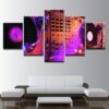 DJ Night Club Of Mural Bar Production - Music 5 Panel Canvas Art Wall Decor