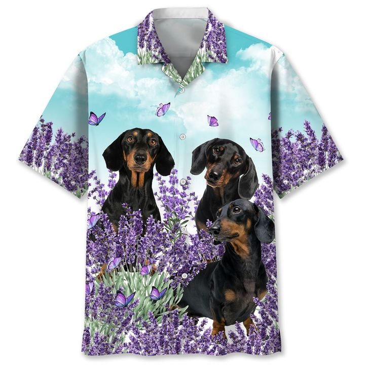 Dachshund Lavender Hawaii Shirt Dachshund Lavender Hawaii Shirt