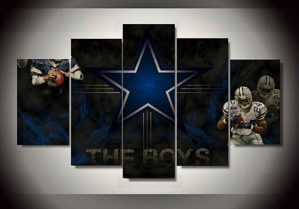 Dallas Cowboys 3 - Sport 5 Panel Canvas Art Wall Decor Dallas Cowboys 3 - Sport 5 Panel Canvas Art Wall Decor