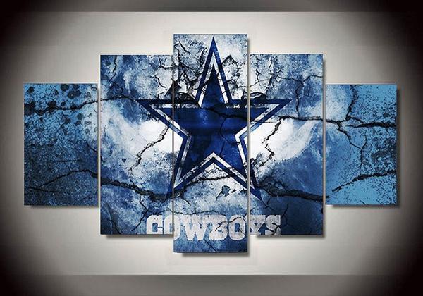 Dallas Cowboys 4 Sport - 5 Panel Canvas Art Wall Decor Dallas Cowboys 4 Sport - 5 Panel Canvas Art Wall Decor
