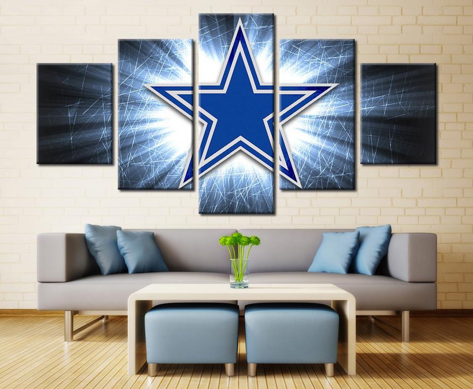 Dallas Cowboys 5 Sport - 5 Panel Canvas Art Wall Decor Dallas Cowboys 5 Sport - 5 Panel Canvas Art Wall Decor