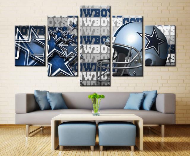 Dallas Cowboys 6 - Sport 5 Panel Canvas Art Wall Decor Dallas Cowboys 6 - Sport 5 Panel Canvas Art Wall Decor