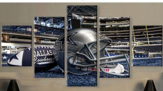 Dallas Cowboys 8 - Sport 5 Panel Canvas Art Wall Decor Dallas Cowboys 8 - Sport 5 Panel Canvas Art Wall Decor